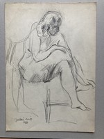 Erika Juhász nude drawing /1926-2018/