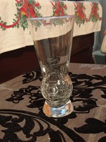 Focis retró üveg váza vagy pohár 17 cm