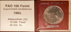 FAO 100 Forint, kupronikkel emlékérme, 1983