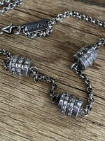 Extra, marked bvlgari, bulgari stone silver chain