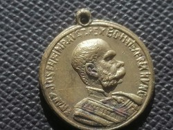 World War I, military aid, patriot, Ferenc József plate badge cap badge 1914 mini f.J. 7.