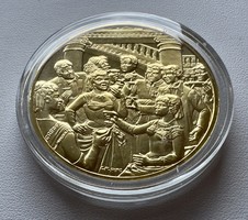 66T/24. From HUF 1! 24K gold-plated 925 silver (39 g) opera commemorative coin! J. Strauss: the bat