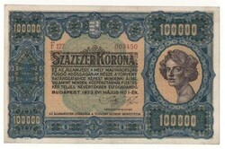1923 100,000 Crown aef.