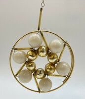 Old Christmas tree ornament, glass ornament, with glass and pearl ornaments, gablonzi