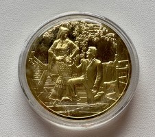 66T/1. From HUF 1! 24K gold-plated 925 silver (39 g) George Bizet: Carmen, opera commemorative medal!