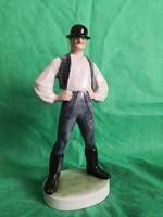 Antique Herend 'the big lad' figurine, with special markings, from Adolf Kesztenbaum's shop in Münkacsi