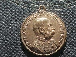 World War I, military aid, patriot, Ferenc József plate badge cap badge 1914 mini f.J. 5.