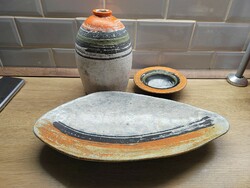Gorka Lívia ceramic large vase, large centerpiece, small bowl