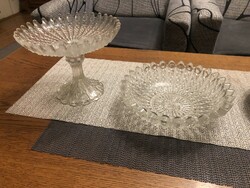 Flawless art deco glass cake plate and serving plate