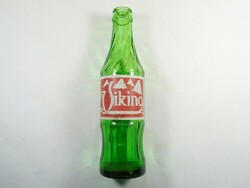Retro régi Viking üdítős üveg palack - eredeti festett piros címkével  - 2,5 dl