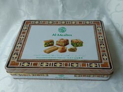 Baklava in a beautiful metal box from Dubai