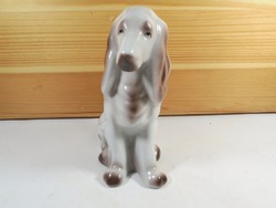 Retro old marked - hólloháza hólloháza - porcelain dog figurine statue