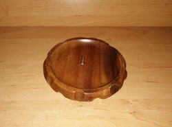Handmade in the Philippines turned wooden candle holder dia. 15 cm (12/d)