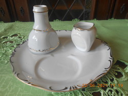 Zsolnay stafír vinegar, with toothpick tray