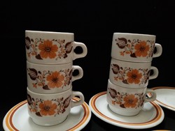 Alföldi Panni dekoros kávéskészlet +egy ráadás csésze