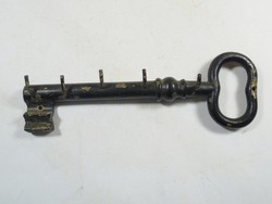 Régi vas kulcs akasztó fali kulcstartó tartó- igazi kulcsból készült