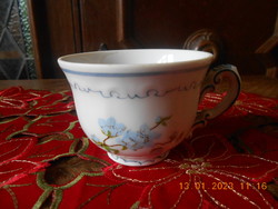 Zsolnay kék barackvirág mintás hosszúkávés csésze