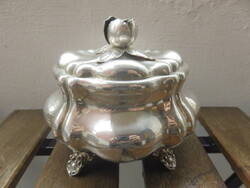 Hungarian neo-baroque silver sugar box, 1940s