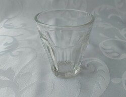 Retro Utasellátós kávés pohár, hőálló üveg pohár 7,5 cm magas