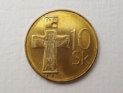 Szlovákia 10 Korona 1993 érme - Szlovák 10 Sk 1993 külföldi pénzérme