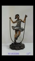 Bronzed statue of a little girl figure