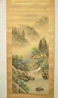 Tájkép díszdobozában - eredeti japán festmény