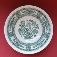 Angol Dorset Wood & Sons Burslem fajansz zöld porcelán mély tányér kínáló tál