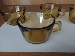 Pyrex glass mocha cup, coffee glass 4 pcs