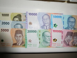Indonézia  1000-100.000 rupia   2022  7 db Komplett sor UNC