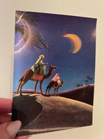 Arabic postcard with hologram.