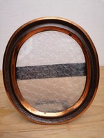 Industrial bronze oval picture frame (gallery)