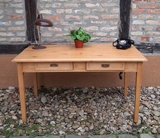 Pine desk in vintage style