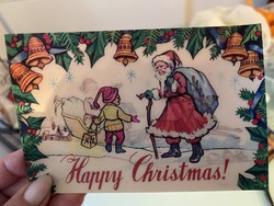 Hologrammos karácsonyi képeslap.