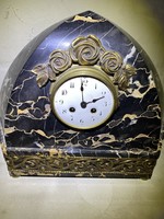 Fireplace clock marble