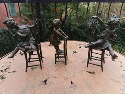 Playful children - bronze sculpture works of art