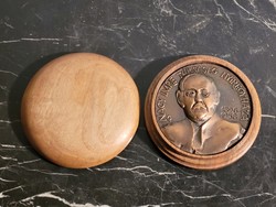 Imre Nagy Society Nyíregyháza 1896-1958 bronze commemorative medal medal plaque in wooden case