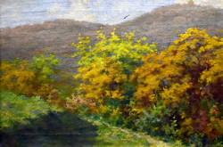 Autumn landscape by Louis Bruck (1846 - 1910).