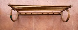 Thonet fali fa fogas, kalaptartó, hajlított fa, 80x33 cm