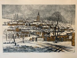 Rudolf Blahos: village in winter
