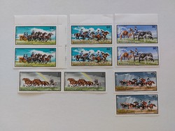 Régi lovas bélyegek 1968 Hortobágy fogat ménes csikós