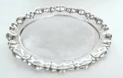 Oval silver (800) art deco blister tray (294 g)