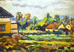 Mihály Schéner (1923 - 2009) rural landscape