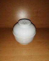 Milk glass container with lid, sugar container, bonbonnier (14/d)