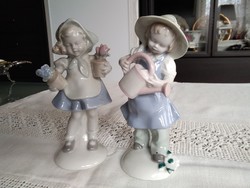 Old carl scheidig grafenthal porcelain child figurines about the joy of gardening!