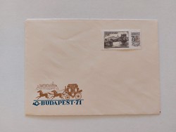 Old stamp envelope Hungarian post office Budapest 1971