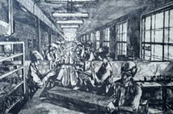 Production line, etching Jurida Károly? - Soreal etching