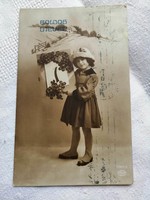 Antique postcard 1917. New Year greeting card