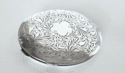 Silver (800) powder, powder holder, powder compact