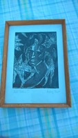 (K) Imre árkosy what did I do c etching in good condition