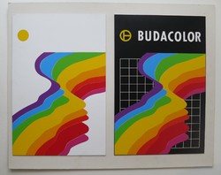 Gyúró István( 1939-2021):"Budacolor" Nyomdafesték gyár kiállítási grafika